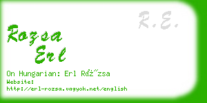 rozsa erl business card